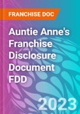 Auntie Anne's Franchise Disclosure Document FDD- Product Image