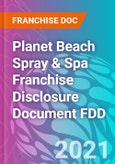 Planet Beach Spray & Spa Franchise Disclosure Document FDD- Product Image