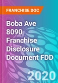 Boba Ave 8090 Franchise Disclosure Document FDD- Product Image
