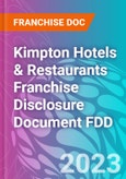 Kimpton Hotels & Restaurants Franchise Disclosure Document FDD- Product Image