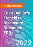 Erik's DeliCafe Franchise Disclosure Document FDD- Product Image