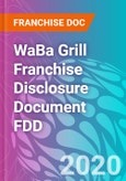WaBa Grill Franchise Disclosure Document FDD- Product Image