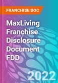 MaxLiving Franchise Disclosure Document FDD- Product Image