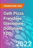 Oath Pizza Franchise Disclosure Document FDD- Product Image