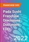 Pada Sushi Franchise Disclosure Document FDD - Product Thumbnail Image