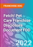 Fetch! Pet Care Franchise Disclosure Document FDD- Product Image