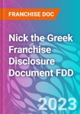 Nick the Greek Franchise Disclosure Document FDD- Product Image