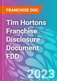 Tim Hortons Franchise Disclosure Document FDD- Product Image