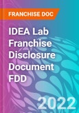 Idea Lab Franchise Disclosure Document FDD- Product Image