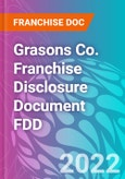 Grasons Co. Franchise Disclosure Document FDD- Product Image