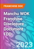 Manchu WOK Franchise Disclosure Document FDD- Product Image