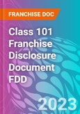 Class 101 Franchise Disclosure Document FDD- Product Image