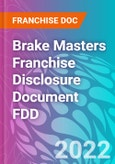 Brake Masters Franchise Disclosure Document FDD- Product Image