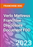 Verlo Mattress Franchise Disclosure Document FDD- Product Image