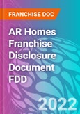 AR Homes Franchise Disclosure Document FDD- Product Image