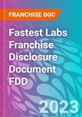 Fastest Labs Franchise Disclosure Document FDD- Product Image