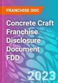 Concrete Craft Franchise Disclosure Document FDD- Product Image