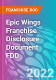 Epic Wings Franchise Disclosure Document FDD- Product Image