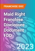 Maid Right Franchise Disclosure Document FDD- Product Image