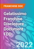 Gelatissimo Franchise Disclosure Document FDD- Product Image