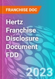 Hertz Franchise Disclosure Document FDD- Product Image