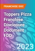 Toppers Pizza Franchise Disclosure Document FDD- Product Image