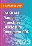 RAKKAN Ramen Franchise Disclosure Document FDD- Product Image