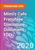 Mimi's Cafe Franchise Disclosure Document FDD- Product Image
