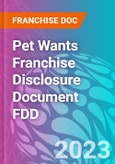 Pet Wants Franchise Disclosure Document FDD- Product Image