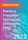 Pandora Franchise Disclosure Document FDD- Product Image