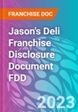 Jason's Deli Franchise Disclosure Document FDD- Product Image