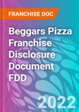 Beggars Pizza Franchise Disclosure Document FDD- Product Image