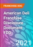 American Deli Franchise Disclosure Document FDD- Product Image