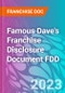 Famous Dave's Franchise Disclosure Document FDD - Product Thumbnail Image