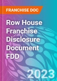 Row House Franchise Disclosure Document FDD- Product Image