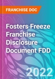 Fosters Freeze Franchise Disclosure Document FDD- Product Image