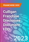 Culligan Franchise Disclosure Document FDD- Product Image