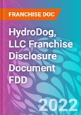 HydroDog, LLC Franchise Disclosure Document FDD- Product Image