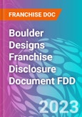 Boulder Designs Franchise Disclosure Document FDD- Product Image