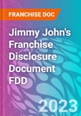 Jimmy John's Franchise Disclosure Document FDD- Product Image