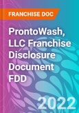 ProntoWash, LLC Franchise Disclosure Document FDD- Product Image