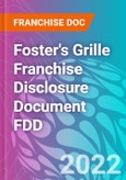 Foster's Grille Franchise Disclosure Document FDD- Product Image