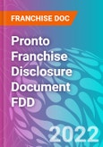 Pronto Franchise Disclosure Document FDD- Product Image