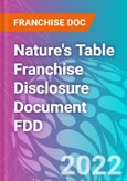 Nature's Table Franchise Disclosure Document FDD- Product Image