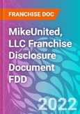 MikeUnited, LLC Franchise Disclosure Document FDD- Product Image