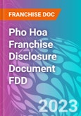 Pho Hoa Franchise Disclosure Document FDD- Product Image