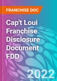 Cap't Loui Franchise Disclosure Document FDD- Product Image