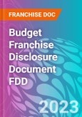 Budget Franchise Disclosure Document FDD- Product Image