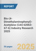 Bis-(4-Dimethylaminophenyl)-Acetylene (CAS 62063-67-6) Industry Research 2025: Global and Regional Market Trends 2019-2024 and Forecast to 2029- Product Image