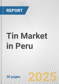 Tin Market in Peru: 2019-2024 Review and Forecast to 2029- Product Image